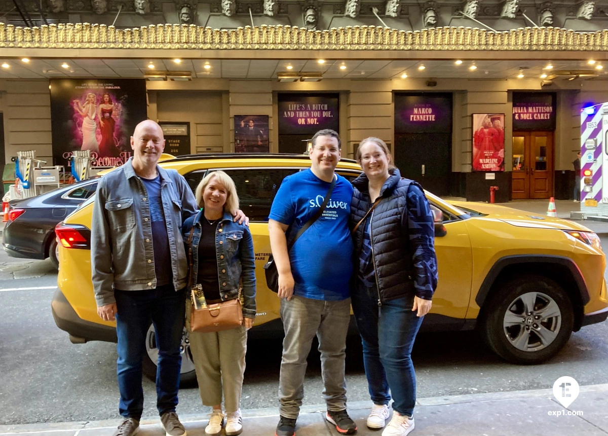 Broadway and Times Square Insider Tour Group Photo in New York City