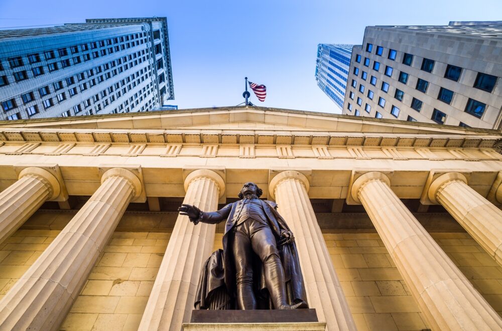 Facade of the Federal Hall Wall Street