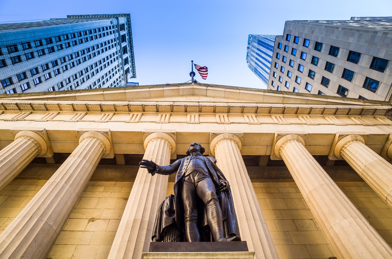 Facade of the Federal Hall Wall Street