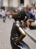 Fearless Girl side view