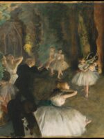 The Rehearsal of the Ballet Onstage by Edgar Degas