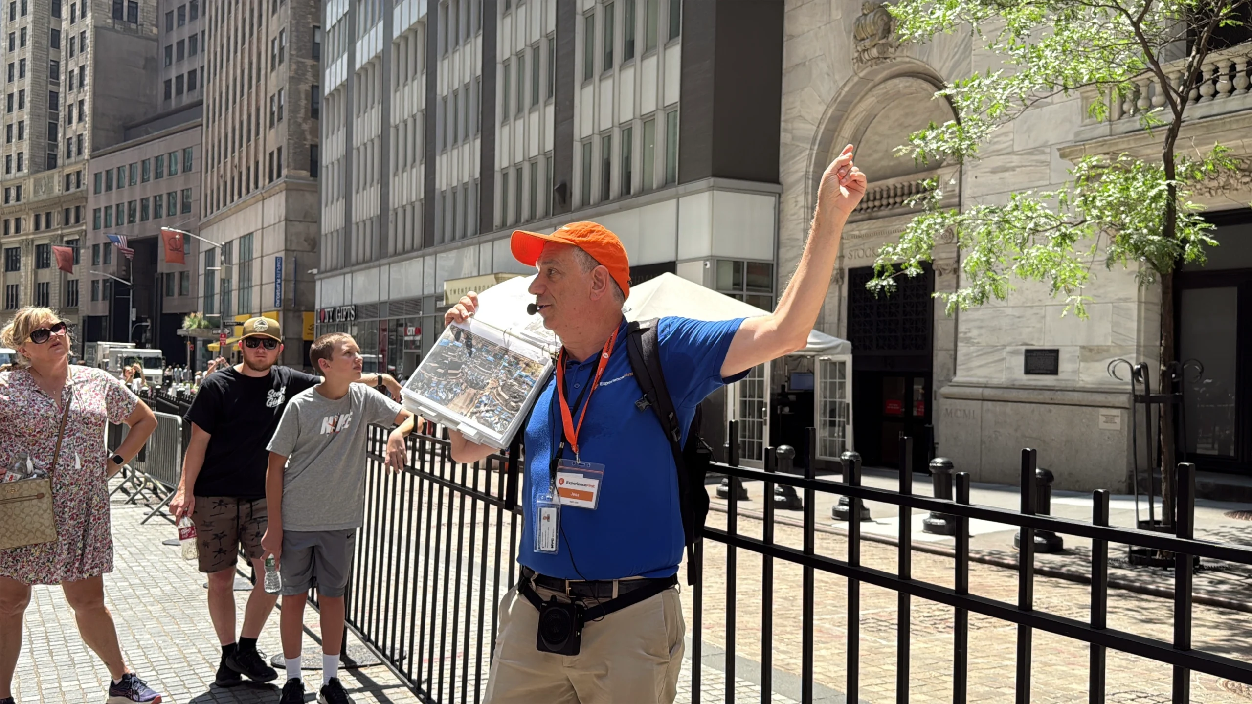 The tour guide leading the Wall Street Insider Tour