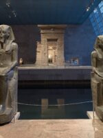 Two statues of Amenhotep III in the Temple of Dendur in the Met NYC