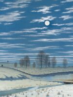 Winter Scene in Moonlight by Henry Farrer