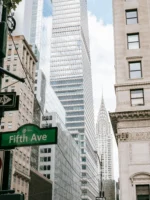 Fifth Avenue signposts in NYC