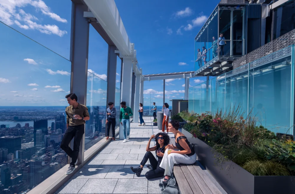 Outdoor terrace in Summit One Vanderbilt in NYC