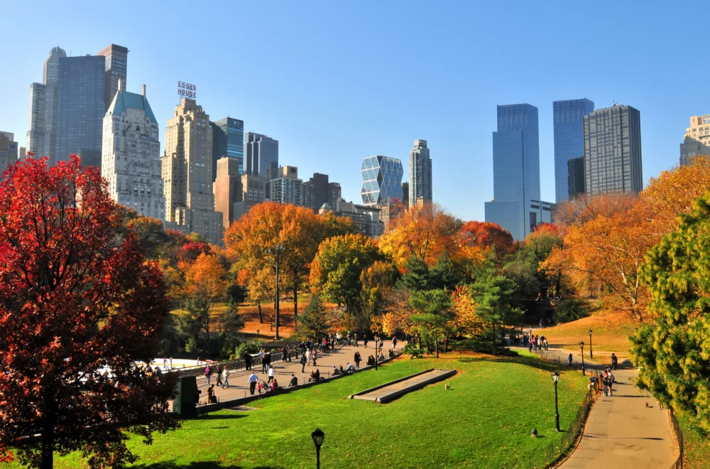 Autumn view of Central Park in New York City