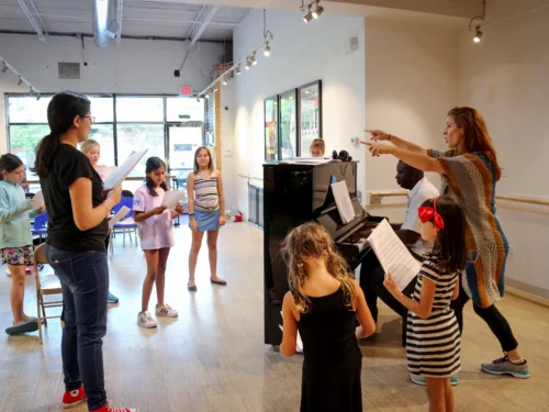 Group singing during Private Broadway workshop (1)