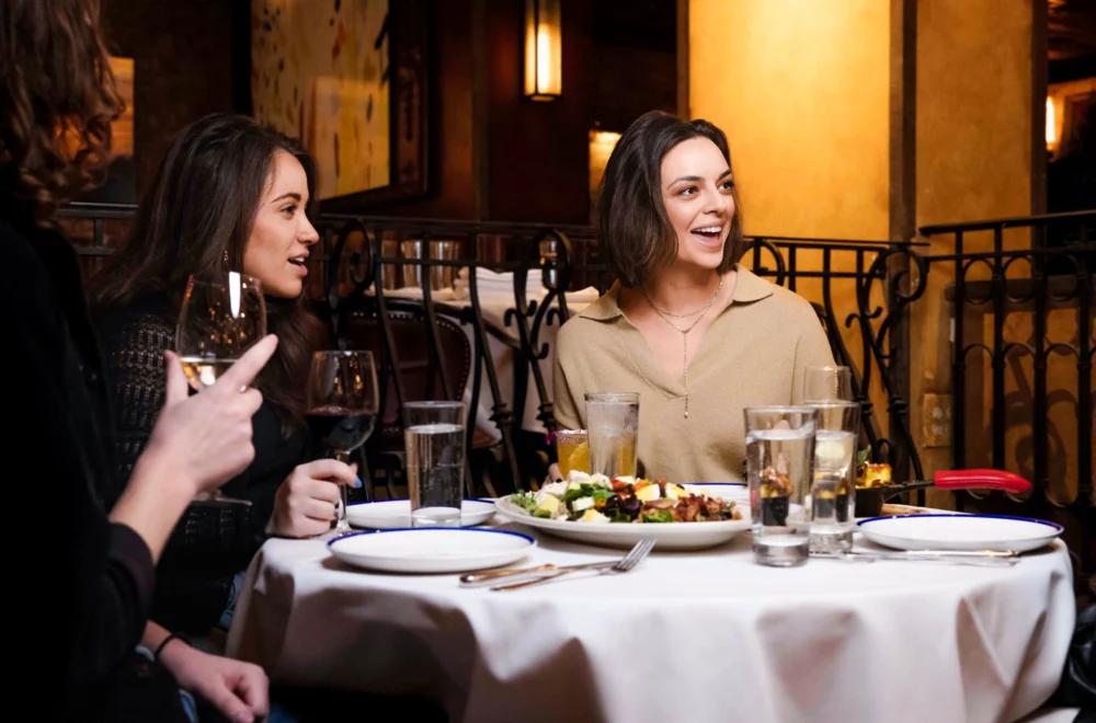 Guests at dinner table during Private Dinner with a Broadway Artist in NYC