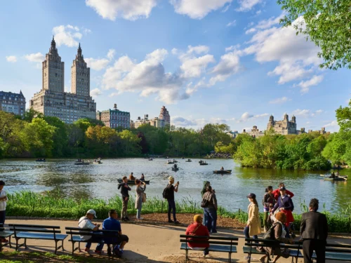 Lakeside view of Central Park in NYC during private guided tour