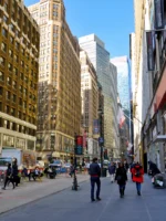 Streets near Wall Street in NYC