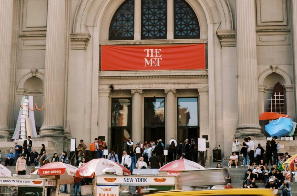 View of people in front of the Met during private NYC tour