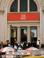 View of people in front of the Met during private NYC tour