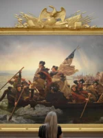 Viewing The Crossing artwork during The Met and Central Park private tour in NYC