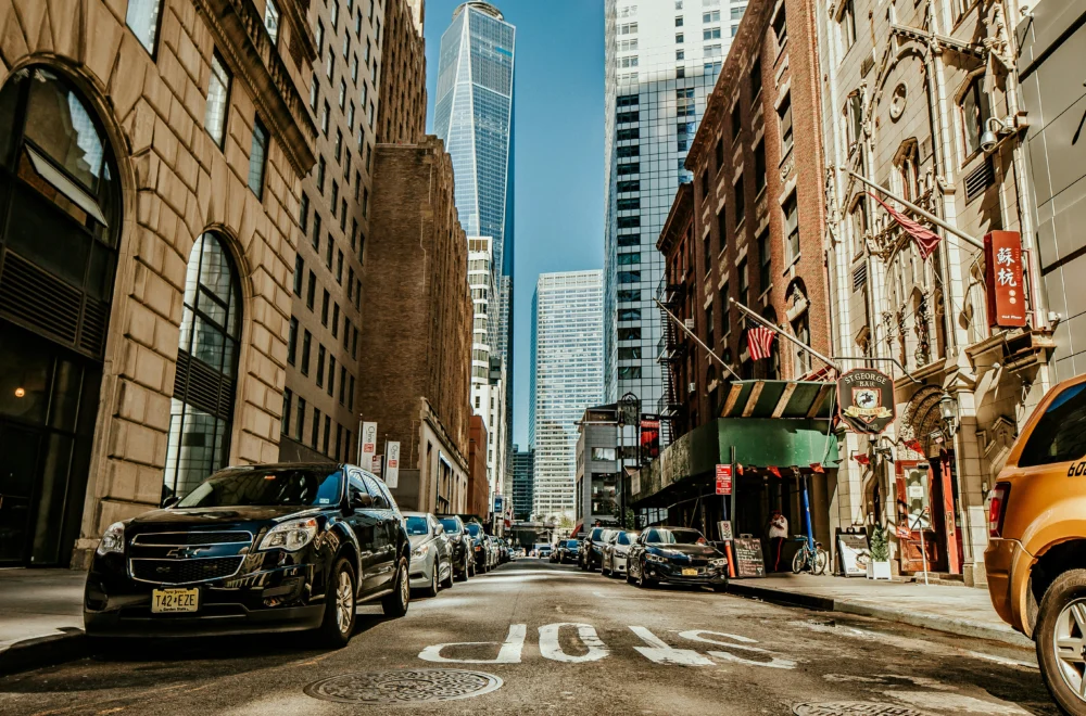 View of NYC streets during Premium Financial Crisis tour