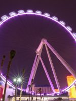 High Roller Ferris Wheel in Las Vegas at night, Usa