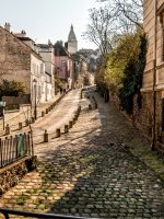 View of Berry Street in Montmartre Paris