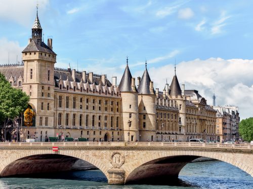 Conciergerie from the Bridge on the Seine in Paris