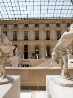 Louvre statues below the pyramid