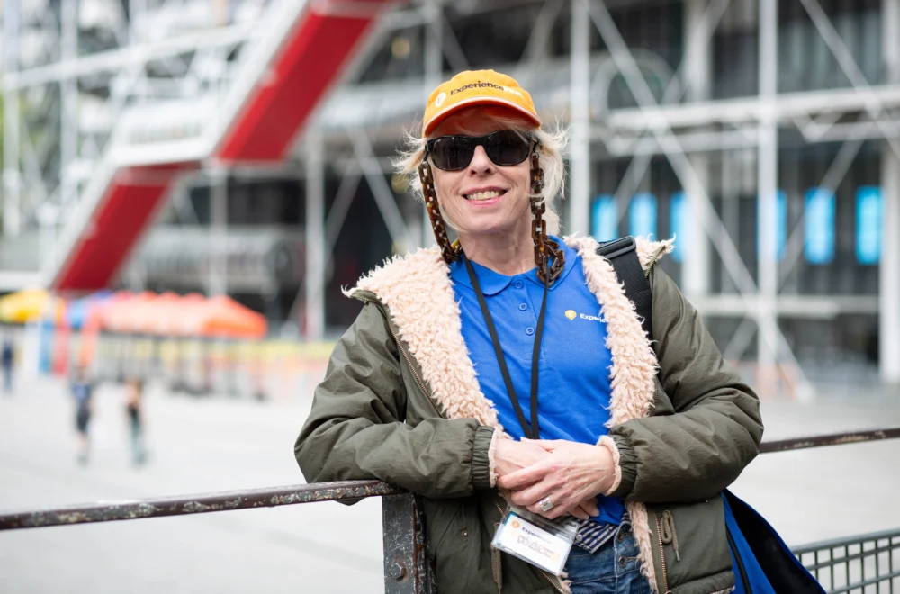 Tour guide during Le Marais walking tour in Paris