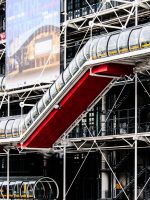 pompidou futurist staircase