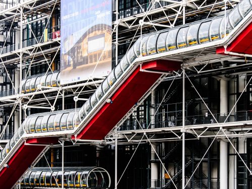 pompidou futurist staircase