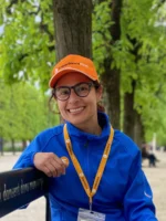 Tour guide during Louvre Outdoor walking tour in Paris