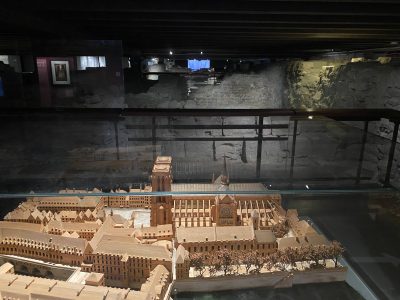 Crypt display shown near Notre Dame in Paris