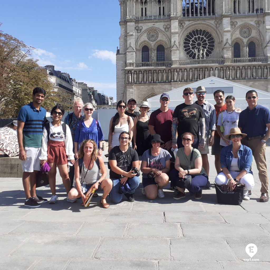 Group photo Notre Dame Outdoor Walking Tour With Crypt on 6 September 2022 with Monika