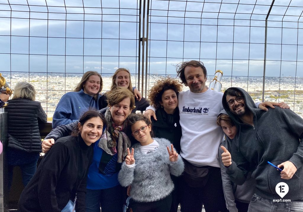 Group photo Eiffel Tower Guided Climb by Stairs on 23 October 2022 with Melanie