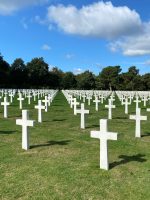 crosses in the American cemetery in Normandy, France, part of our D-Day guided tour from Paris to Normandy