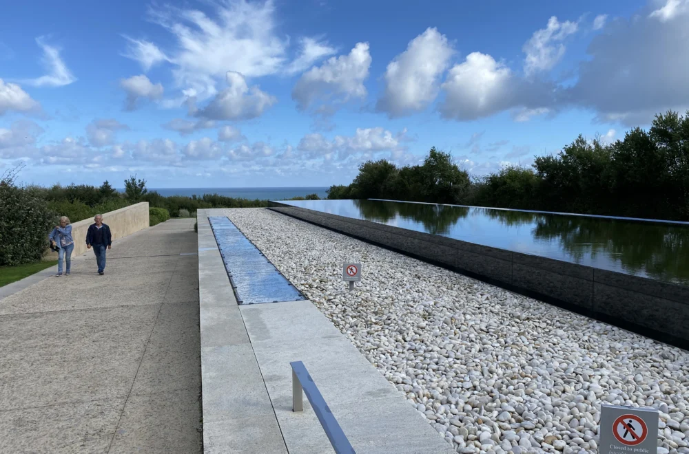 Memorial Pool during Normandy Private Day Tour