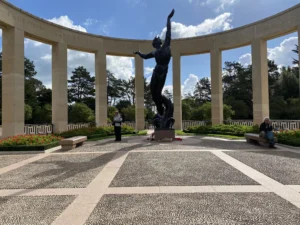 Statue in Normady American Cemetery and Memorial during Private Day Tour