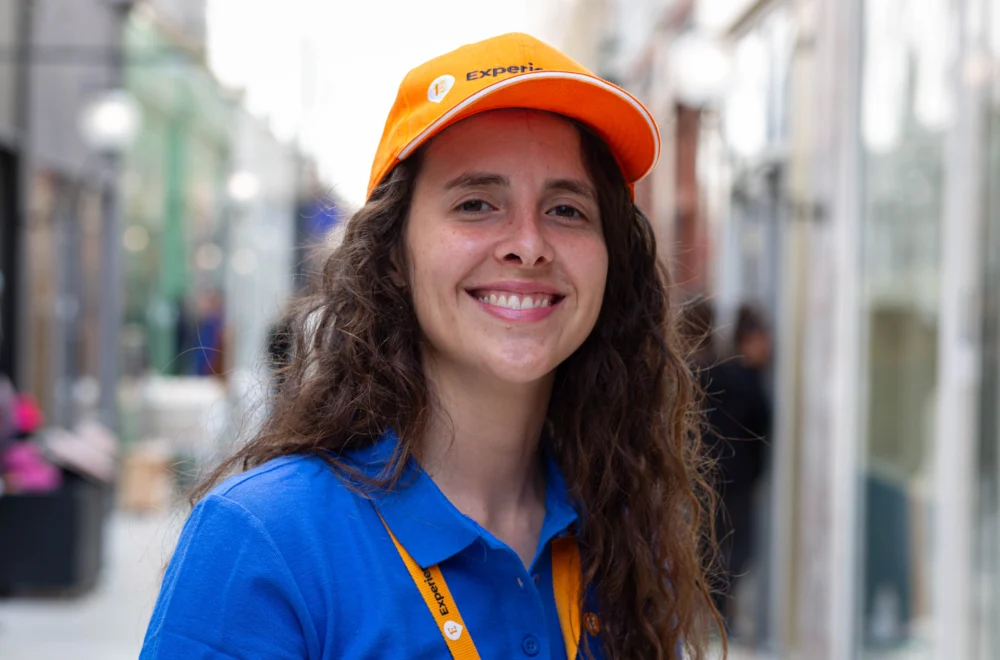 Tour guide during guided tour in Paris