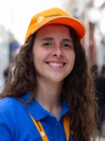 Tour guide during guided tour in Paris