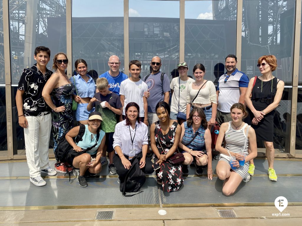 Group photo Eiffel Tower Guided Climb by Stairs on 17 June 2023 with Melanie