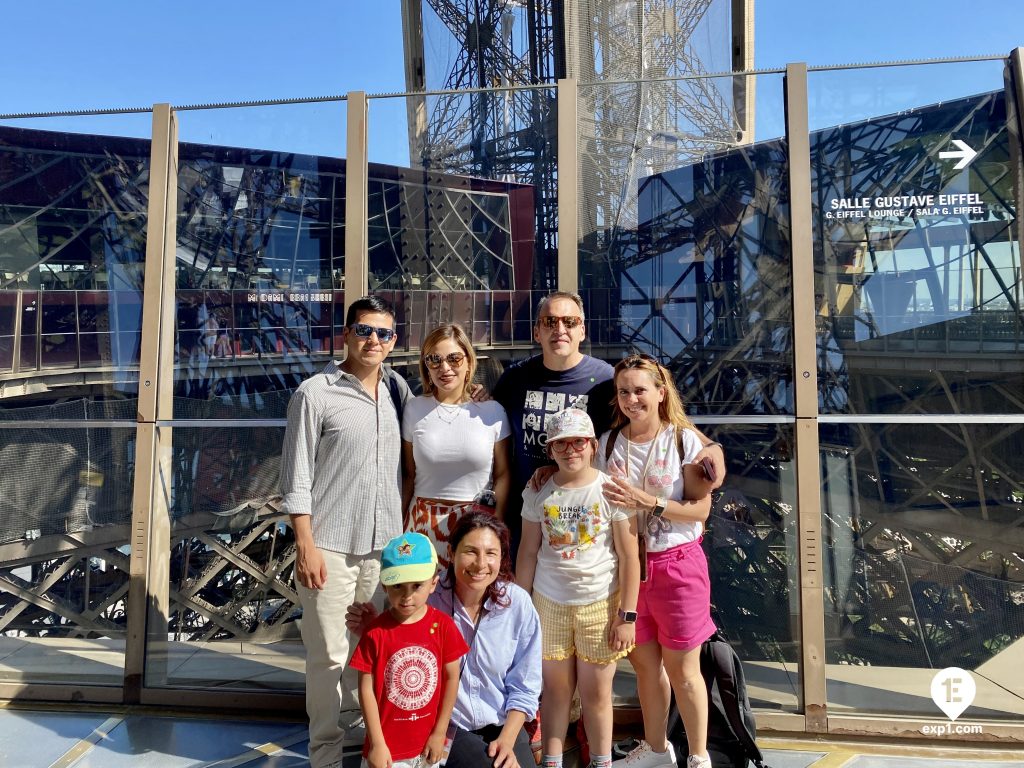 Group photo Eiffel Tower Guided Climb by Stairs on 24 June 2023 with Melanie