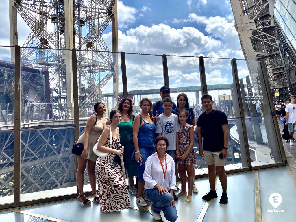 Group photo Eiffel Tower Guided Climb by Stairs on Aug 11, 2023 with Melanie