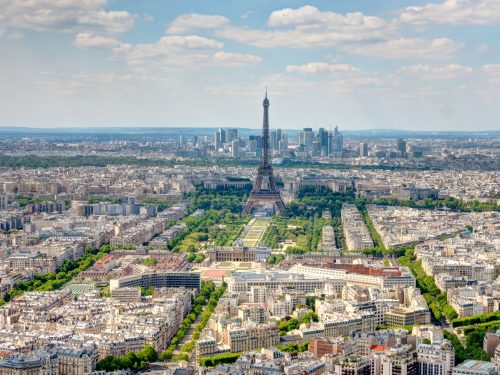 Paris cityscape from above