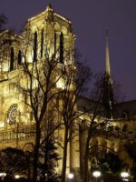 Notre Dame during the ghost tour in Paris, France