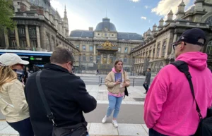 Paris ghost tour guide with guests