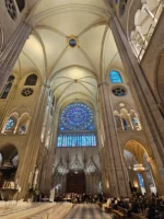 People inside Notre Dame Cathedral during Notre Dame Guided Tour in Paris
