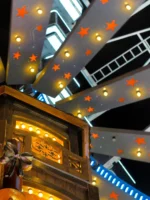 Close up of holiday decorations in Jardin des Tuileries during holiday lights and christmas markets guided tour