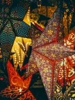 Close up of festive lanterns