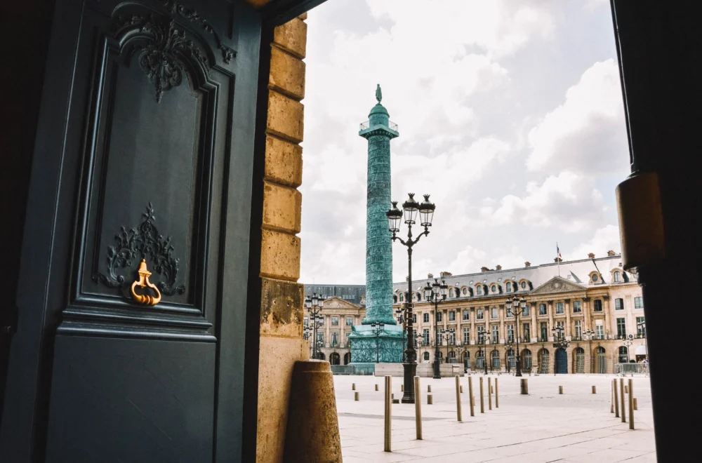 View of Place Vendôme from doorway during Private Paris guided tour