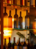 View of wine cabinet during private wine tasting