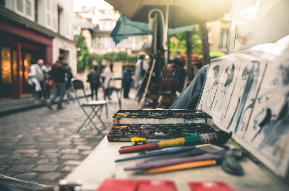 Art at Place du Tertre in Paris