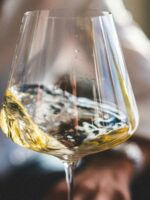 White wine in glass