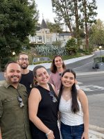 Tour group smiling on our Haunted Hollywood Walking Tour