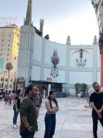 Tour group in learning about Hollywood and LA theaters